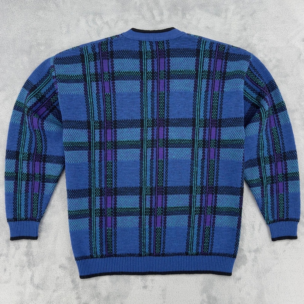 Pendleton Womens Wool Plaid Button Front Cardigan Sweater Blue Purple  Size M‎ - Picture 9 of 9